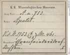 Etiketten zu Apatit (NHMW-MIN-Aa753)